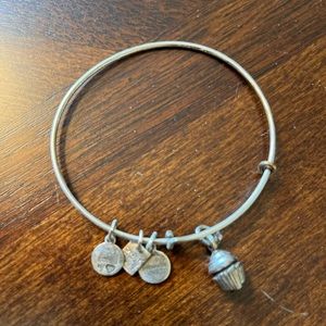 Alex and Ani Cupcake silver charm bracelet adjustable